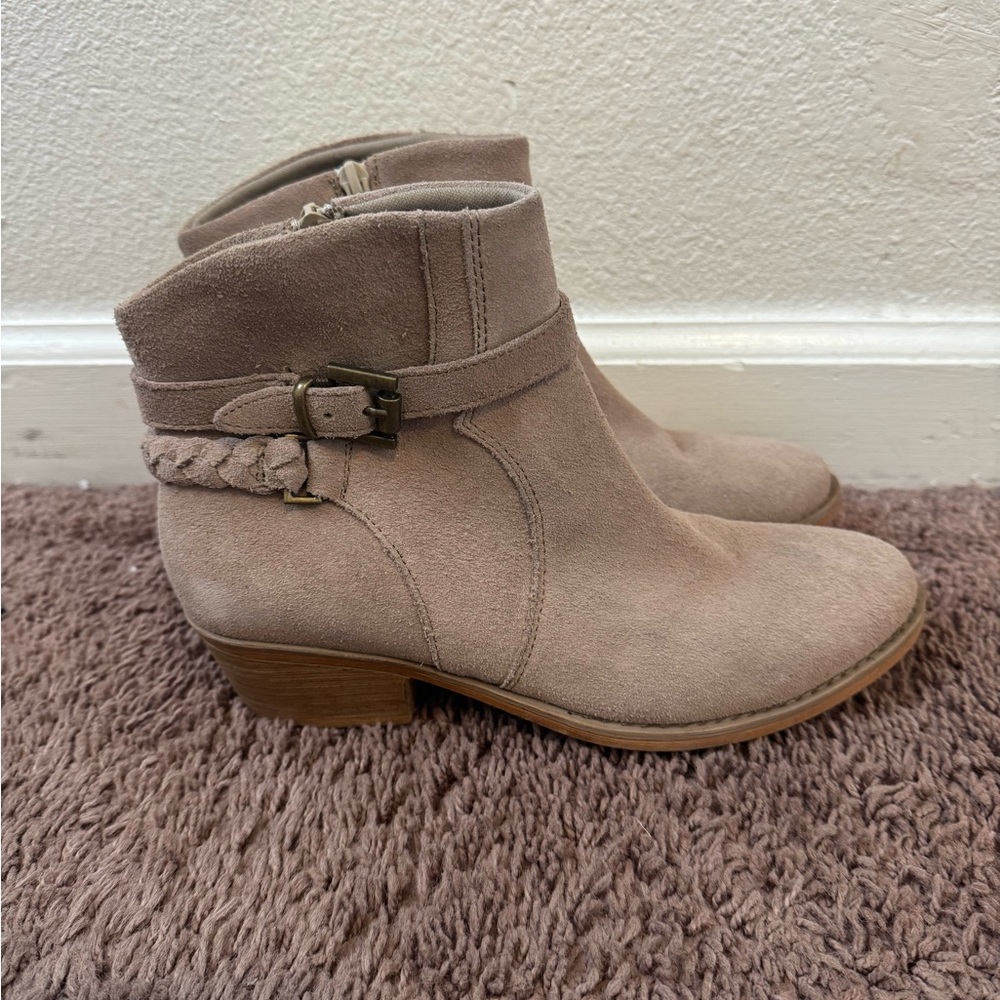 Baretraps Beige Leather Bootie Boots Western Boot Size 6.5 - Picture 2 of 8